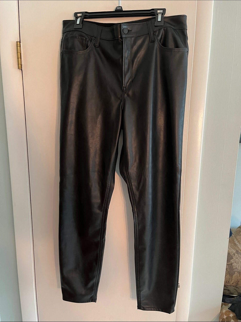 Banana Republic Black Faux-Leather Skinny Pants